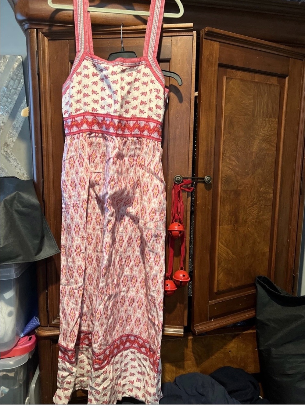 Faherty Gracie linen dress fuchsia Clara ikat print